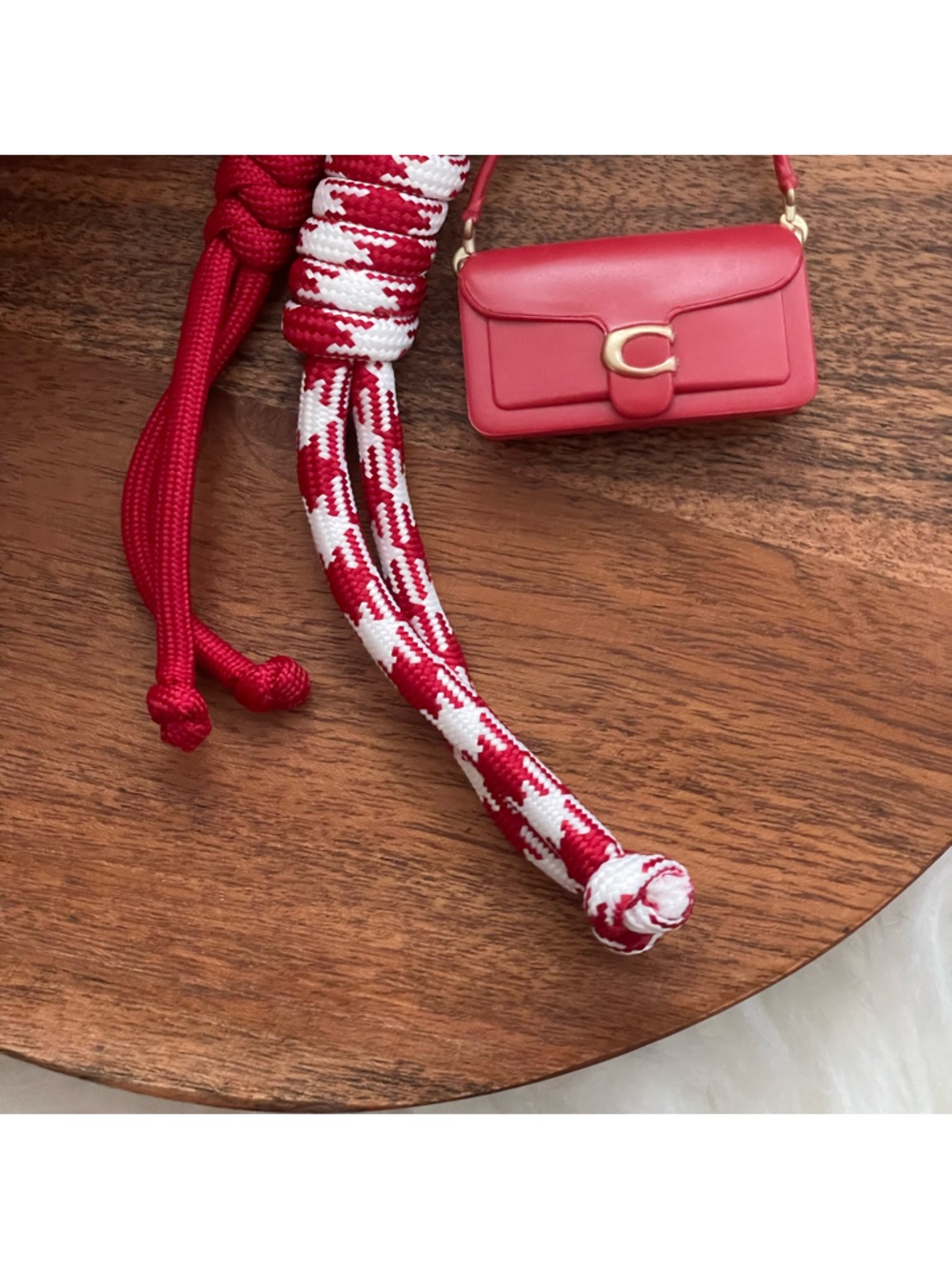 COACH 2025 Lunar Red Tabby Bag Charm - Picture 6 of 6